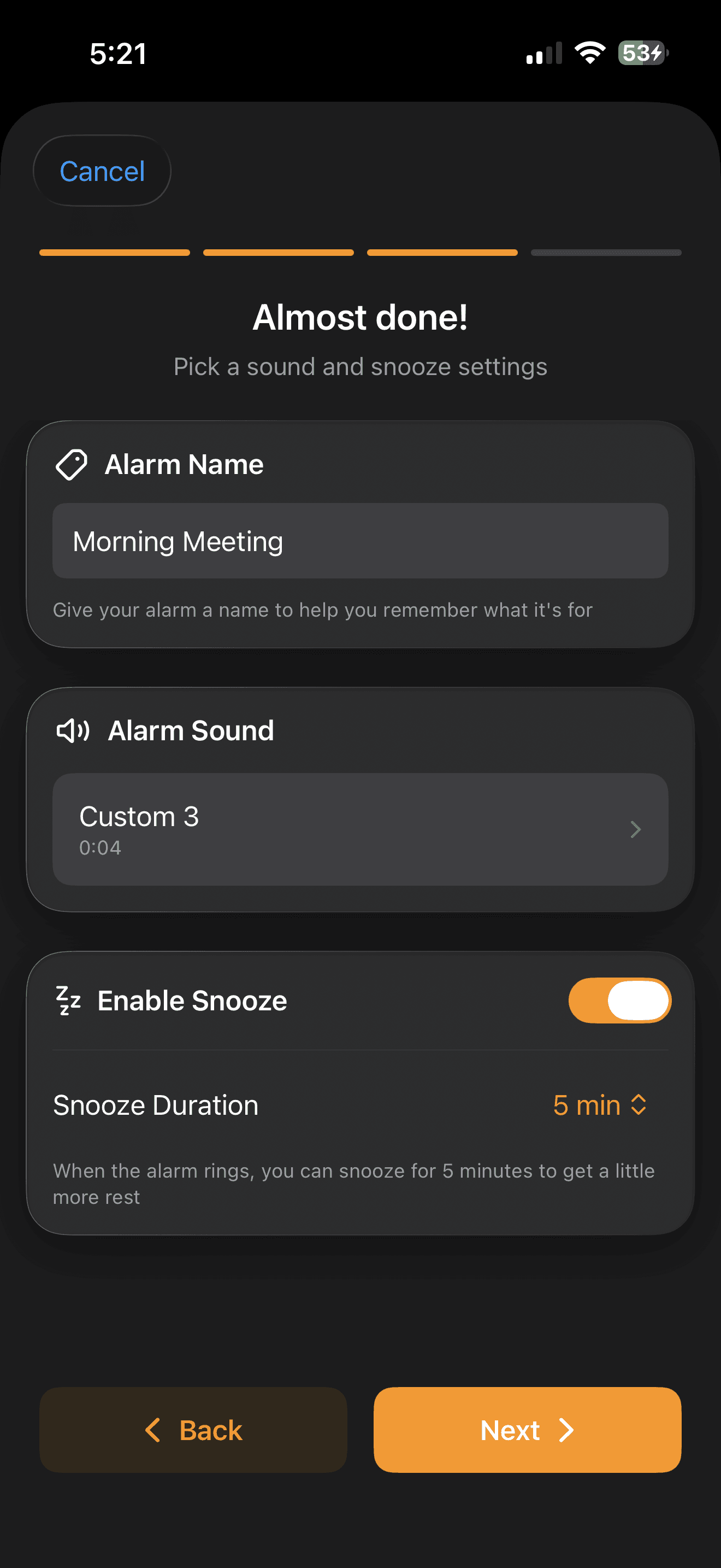 Smart Alarm Setup