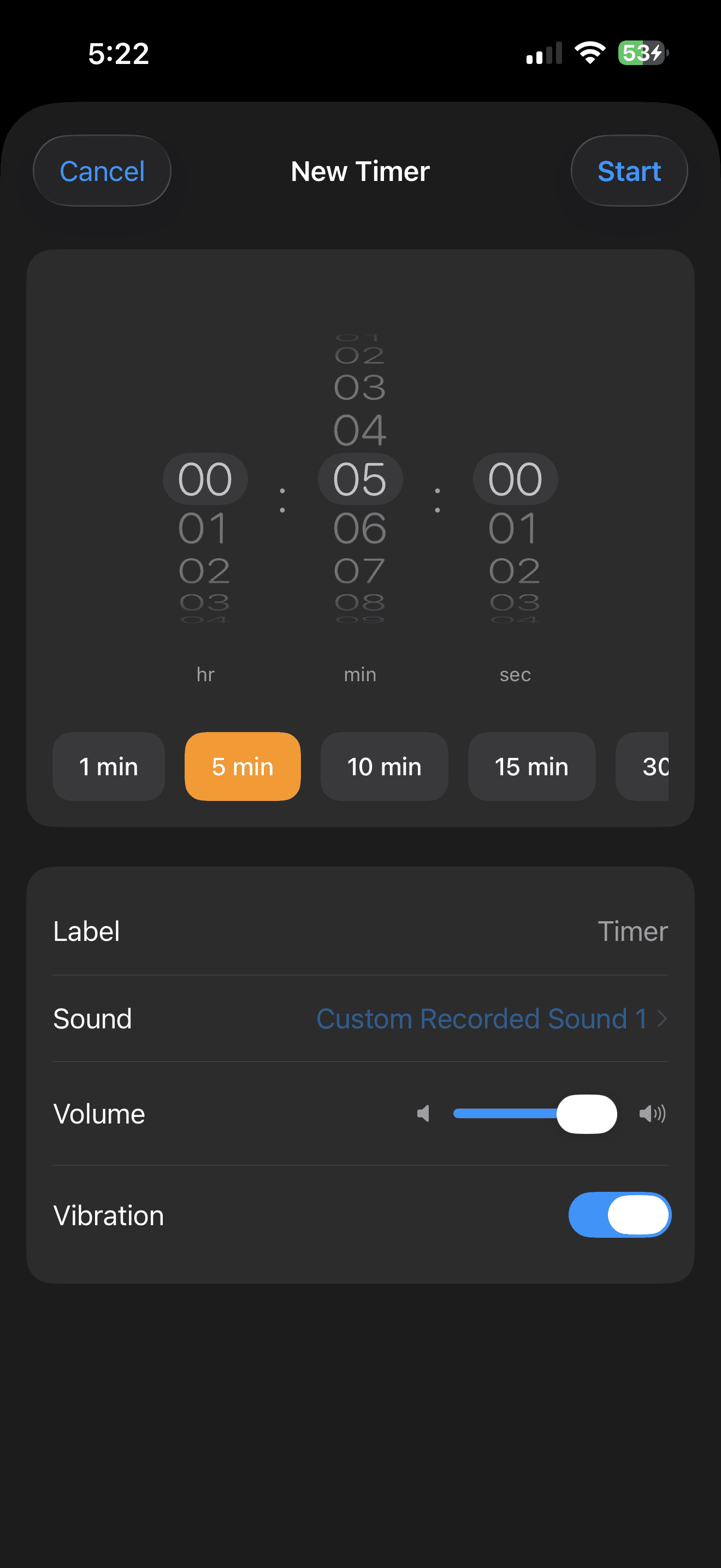 Timer Customization